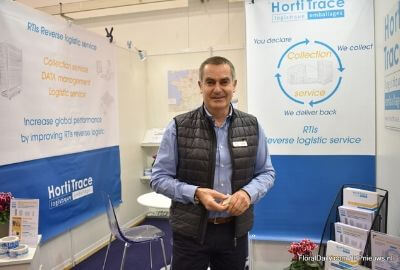 Eric Bergue sur le stand HortiTrace à IPM en 2020